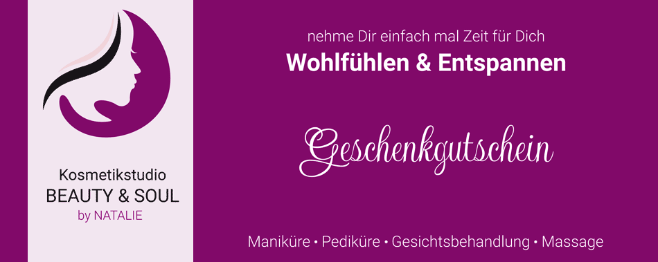 Gutschein für Kosmetikbehandlung bei Beauty & Soul Aschaffenburg